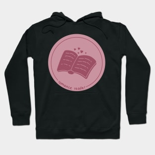 romance reader / romance books pink design with hearts in a circle Hoodie
